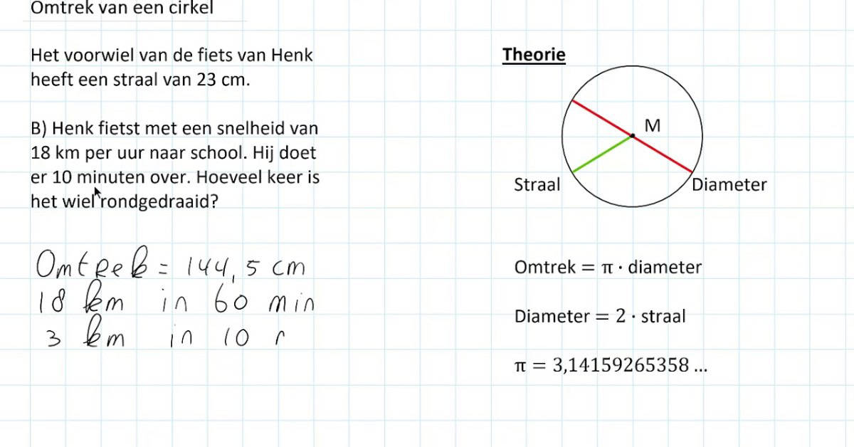 Cirkel en Driehoek: Omtrek en Oppervlakte Berekenen